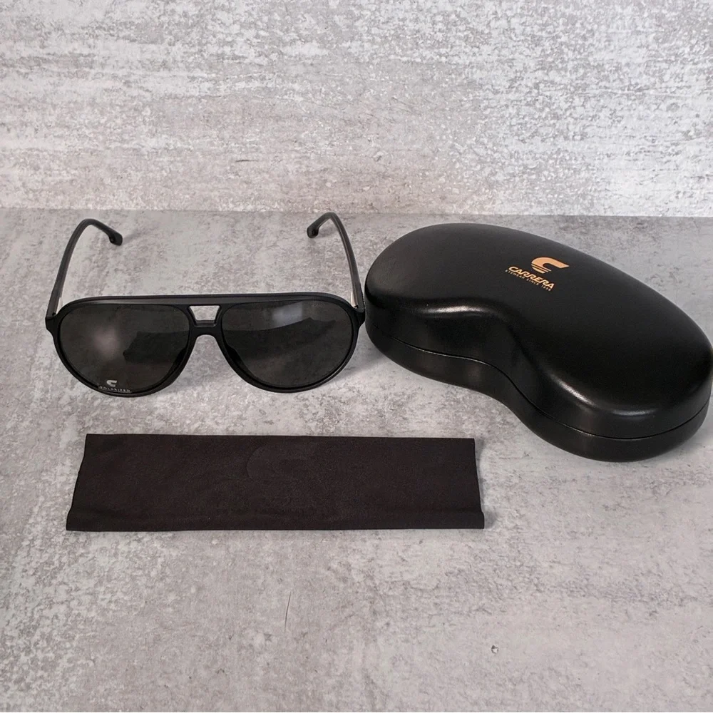 Carrera Men's Black Frame Sunglasses with Dark Lenses